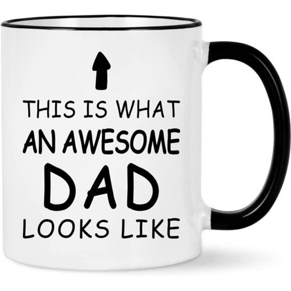 Gifts for Dad, Awesome Dad Mug, This is What an Awesome Dad Looks Likes Mug 11oz - Picture 1 of 8